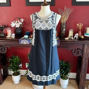 Madewell embroidered linen dress